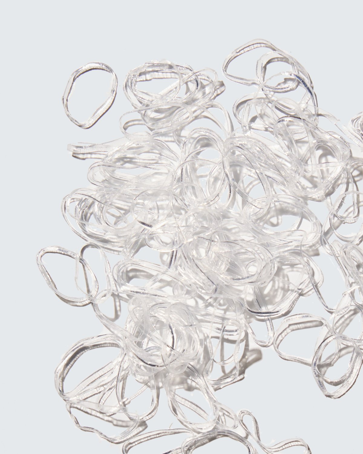 Snag-Free Elastic Hair Ties, 1000-Pack, Clear