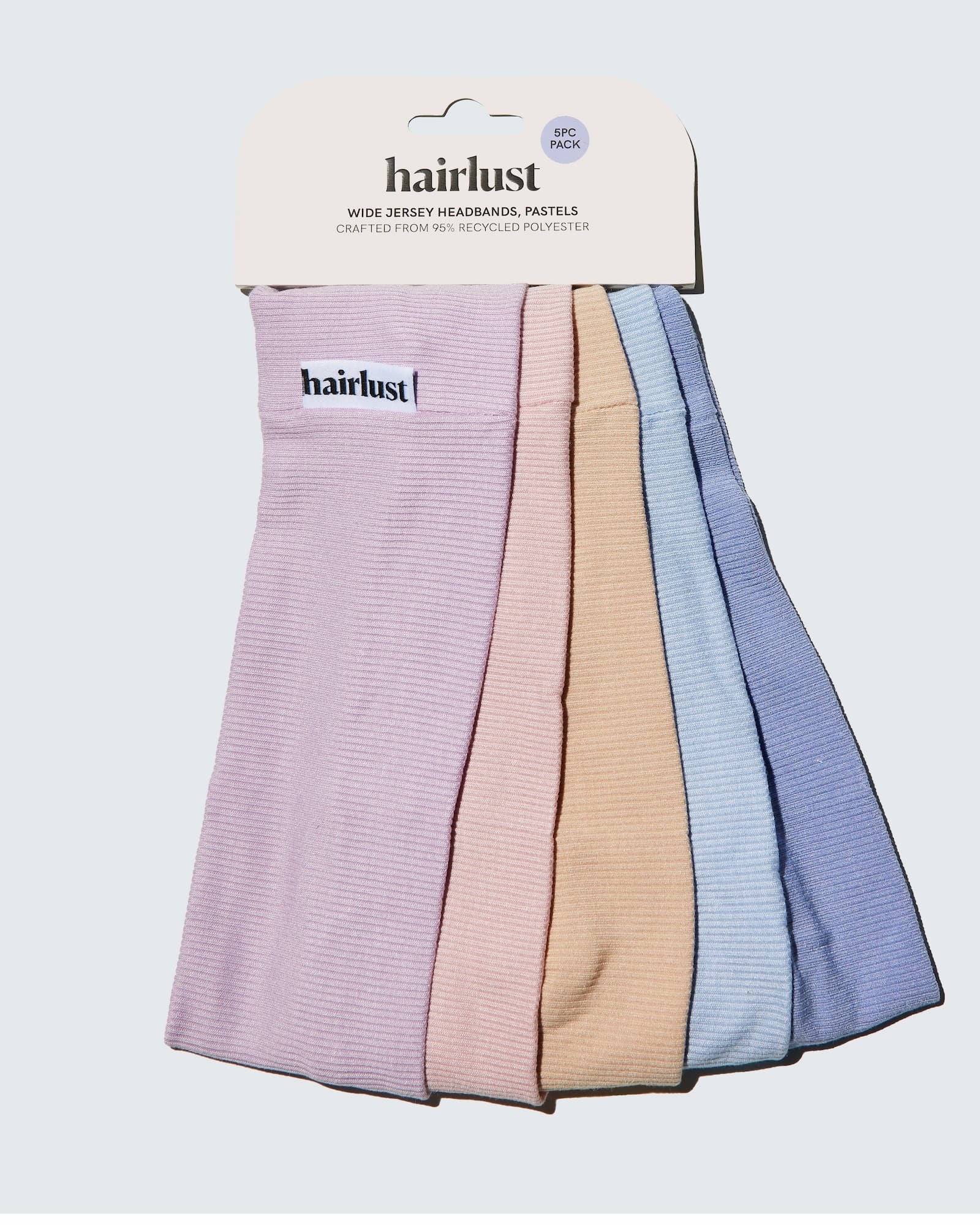 Wide Jersey Headbands, 5-Pack, Pastel - SEK 179 - Spara 25%